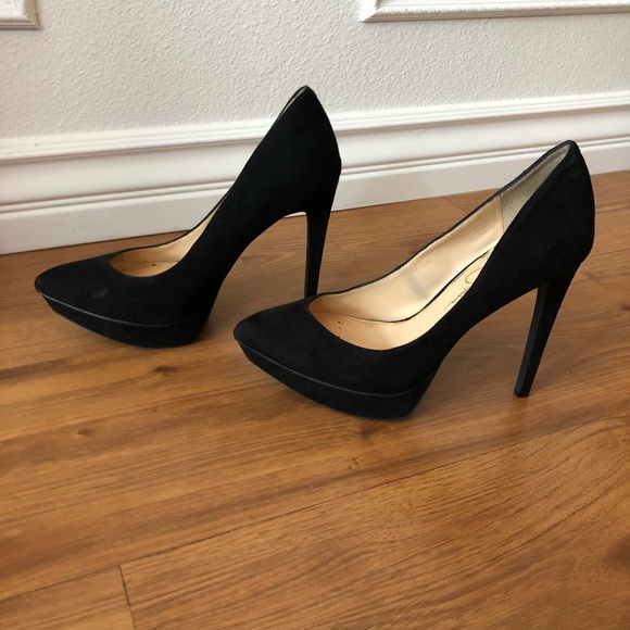 jessica simpson black suede heels